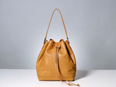 Handmade Leather Bucket Bag