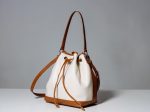 White Leather Bucket Bag