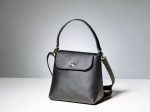 Handmade Black Leather Crossbody Bag