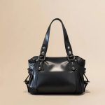 Vintage PU Leather Boston Tote Bag for Women