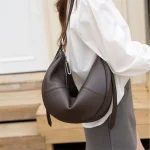 Soft Leather Hobo Bag - Crescent