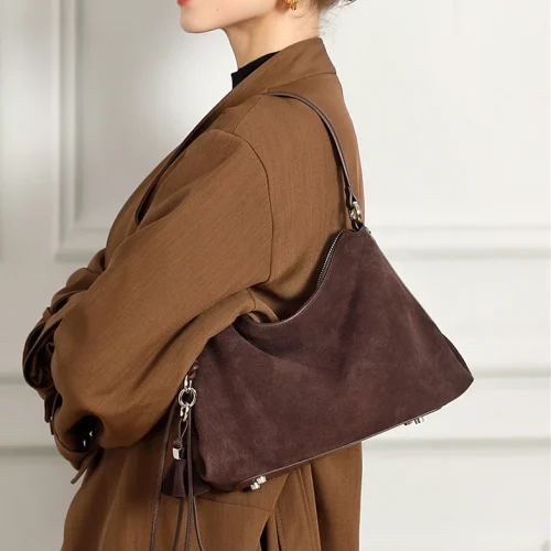 Suede Bohemian Tassel Hobo Bag
