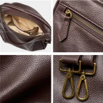 Cowhide Large Messenger Hobo Bag