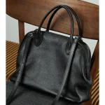 Cowhide Large Shell Tote Bag
