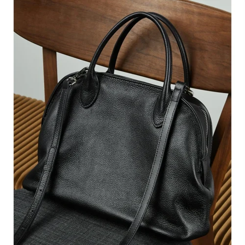 Cowhide Large Shell Tote Bag