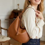 Leather Underarm Commuter Hobo Bag