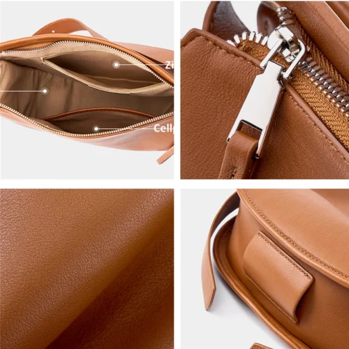 Leather Underarm Commuter Hobo Bag