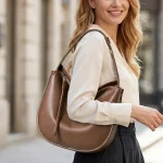 Leather Underarm Commuter Hobo Bag