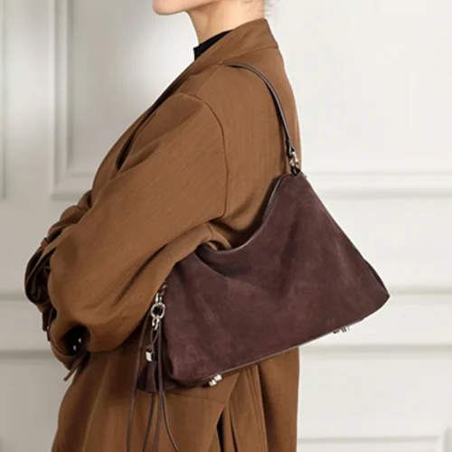 Vintage Leather Tassel Hobo Bag