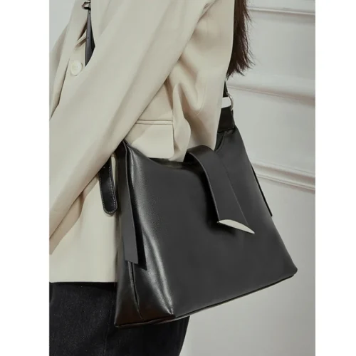 Cowhide Large Commuter Hobo Bag
