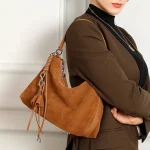 Suede Bohemian Tassel Hobo Bag