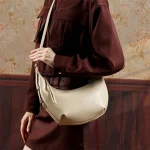 Leather Half Moon Hobo Bag