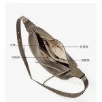 Cowhide Soft Hobo Bag - Crescent