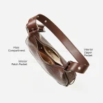 Crocodile Pattern Leather Hobo Bag