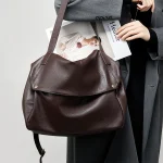 Cowhide Large Messenger Hobo Bag