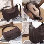 Soft Suede Crescent Hobo Bag