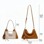 Vintage Leather Tassel Hobo Bag