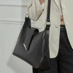 Cowhide Large Commuter Hobo Bag