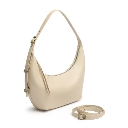Leather Half Moon Hobo Bag