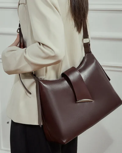 Cowhide Large Commuter Hobo Bag