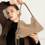 Suede Bohemian Tassel Hobo Bag
