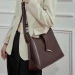 Cowhide Large Commuter Hobo Bag