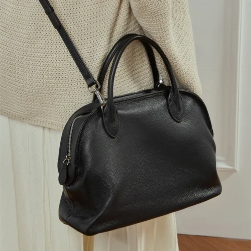 Cowhide Large Shell Tote Bag
